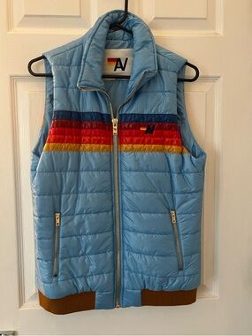 Aviator Nation sky, blue vest size medium